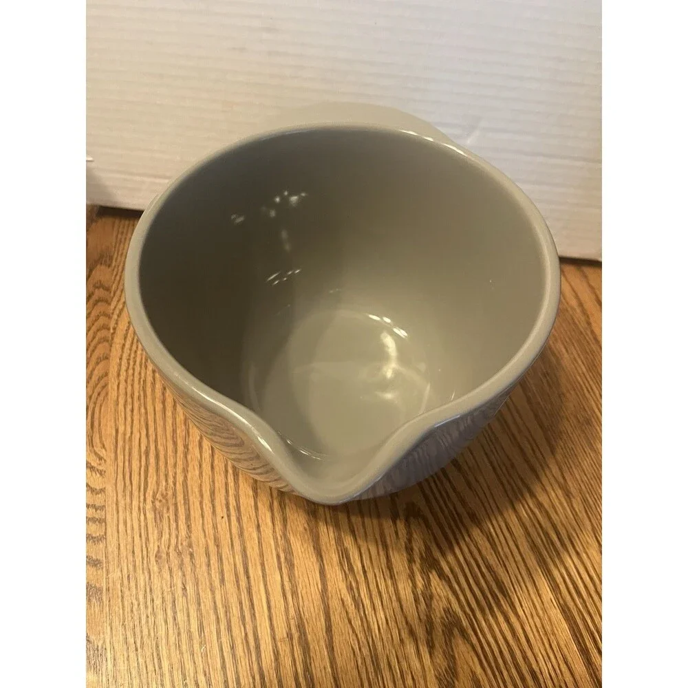 Mix It Up Red & White Stoneware Mixing Bowl 5-1/4